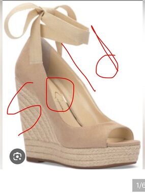 NWOB Jessica Simpson Beige Espadrille Wedges